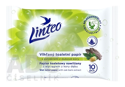 LINTEO VLHČENÝ TOALETNÝ PAPIER DUBOVÁ KÔRA