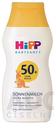 HiPP BABYSANFT Mlieko proti slnku SPF50+