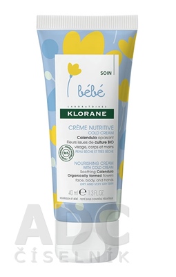 KLORANE BEBE CRÈME NUTRITIVE COLD CREAM