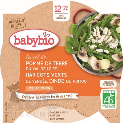 BabyBIO Zemiaky a fazuľky s morčacími plátkami