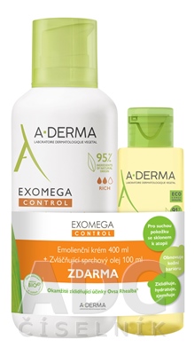 A-DERMA EXOMEGA CONTROL Emolienčný KRÉM (Akcia)