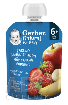 Gerber Natural Kapsička Jablko, banán a jahoda