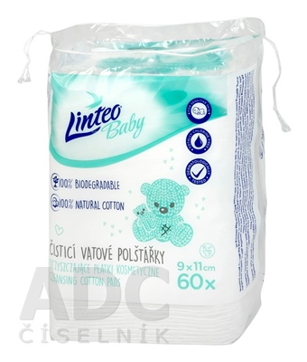 LINTEO BABY ČISTIACE VATOVÉ VANKÚŠIKY