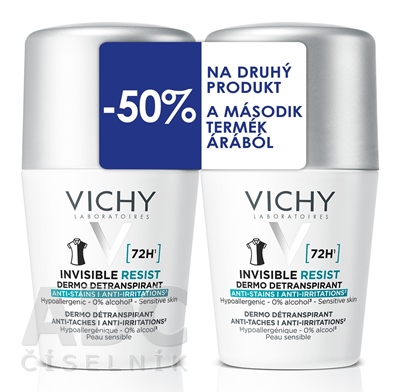 VICHY INVISIBLE RESIST DETRANSPIRANT 72H DUO