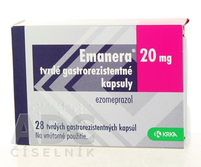 Emanera 20 mg tvrdé gastrorezistentné kapsuly