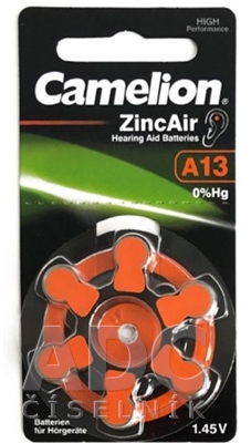 CAMELION ZincAir A13 batérie