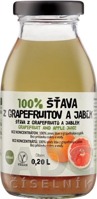 zdravo 100% ŠŤAVA Z GRAPEFRUITOV A JABĹK