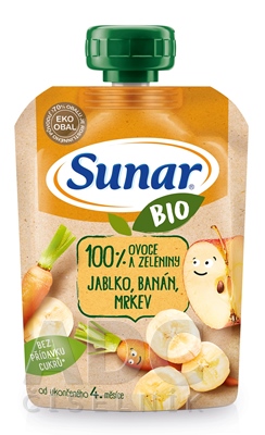 Sunar BIO Kapsička Jablko, banán, mrkva