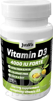 JutaVit Vitamín D3 4000 IU (100 μg) Forte Oliva