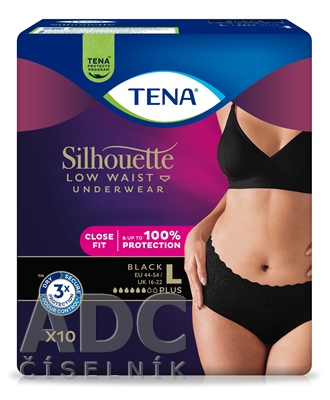 TENA Silhouette Plus Low Waist Black L