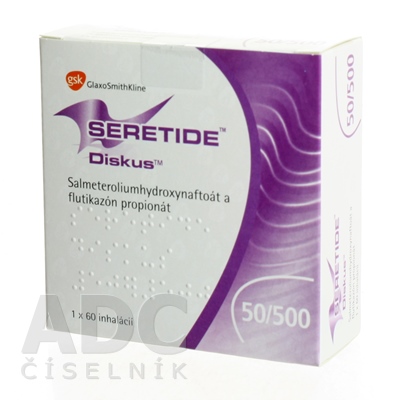 Seretide Diskus 50 mikrogramov/500 mikrogramov