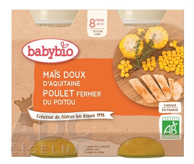 BabyBIO Sladká kukurica s kuracím mäsom