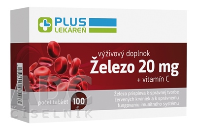 PLUS LEKÁREŇ Železo 20 mg + vitamín C