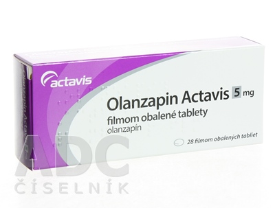 Olanzapin Actavis 5 mg filmom obalené tablety