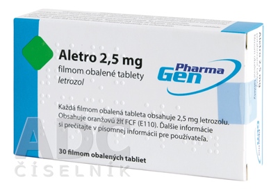Aletro 2,5 mg filmom obalené tablety