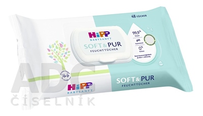 HiPP BABYSANFT SOFT & PUR Čistiace vlhčené obrúsky