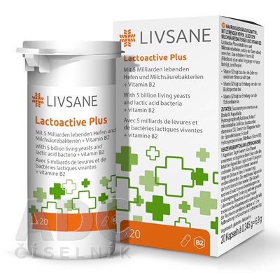 LIVSANE Laktoaktívne kapsuly plus vitamín B2