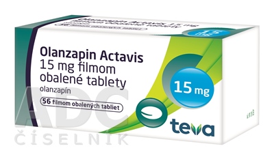 Olanzapin Actavis 15 mg filmom obalené tablety