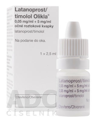Latanoprost/timolol Olikla 0,05 mg/ml + 5 mg/ml