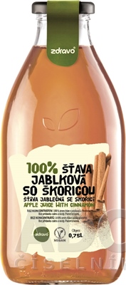 zdravo 100% ŠŤAVA JABLKOVÁ SO ŠKORICOU
