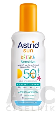 ASTRID SUN Sensitive Detské mlieko OF 50+