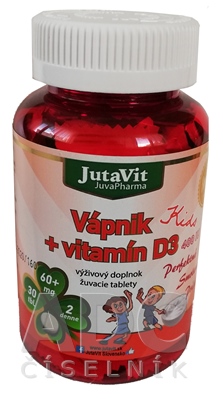 JutaVit Vápnik + vitamín D3 Kids