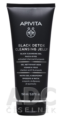 APIVITA BLACK DETOX CLEANSING JELLY – FACE & EYES
