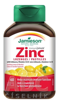 JAMIESON ZINOK LOZENGES S VITAMÍNMI C a D3