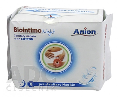 Biointimo Anion nočné s krídielkami