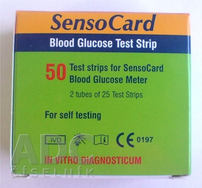 SENSOCARD PLUS TESTOVACIE PRÚŽKY