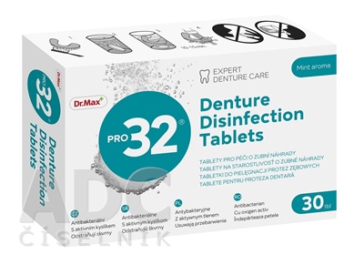 Dr.Max PRO32 Čistiace tablety na zubné protézy