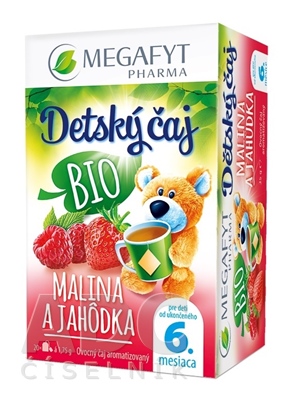 MEGAFYT Detský čaj BIO MALINA A JAHÔDKA