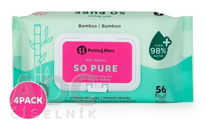 Petite&Mars Vlhčené obrúsky SO PURE