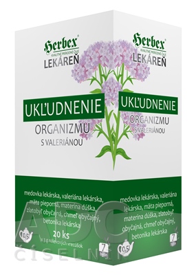 HERBEX Lekáreň UKĽUDNENIE organizmu s Valeriánou