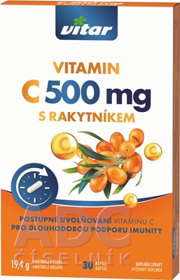 VITAR VITAMÍN C 500 mg S RAKYTNÍKOM