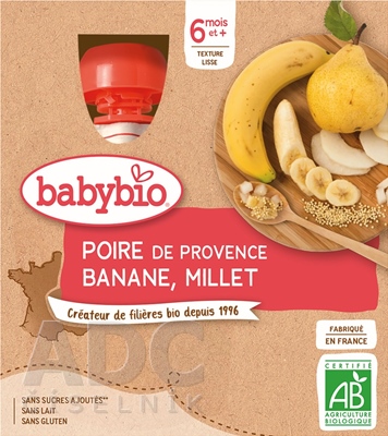 BabyBIO Hruška banán proso