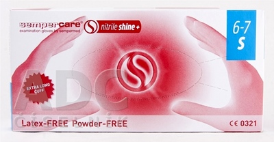 Sempercare Vyšetrovacie rukavice nitrile SHINE +