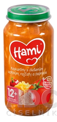Hami príkrm Makaróny s duseným bravčovým,