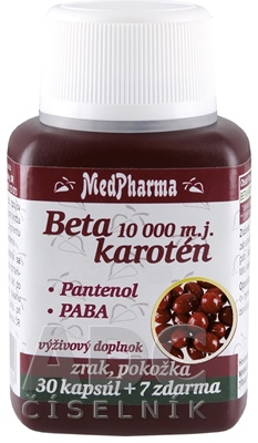 MedPharma BETAKAROTÉN 10 000 m.j.+Pantenol+PABA