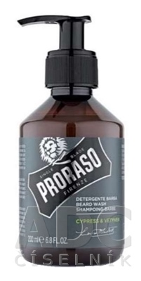 PRORASO Beard Shampoo CYPRESS & VETYVER