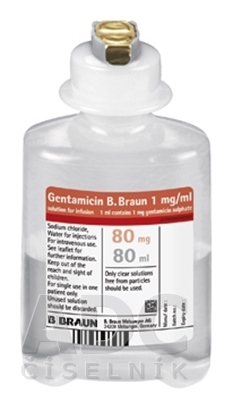 Gentamicin B. Braun 1 mg/ml infúzny roztok