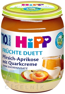 HiPP Príkrm BIO Ovocný DUET Broskyňa-Marhula