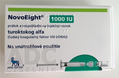 NovoEight 1000 IU prášok a rozpúšťadlo na inj.roz.