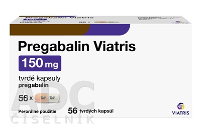 Pregabalin Viatris 150 mg tvrdé kapsuly