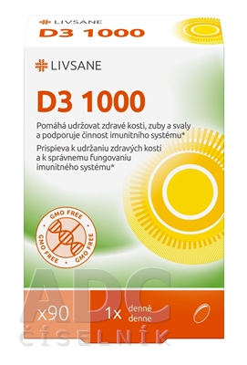 LIVSANE Vitamín D3 1000 IU