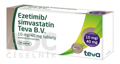 Ezetimib/simvastatín Teva B.V. 10 mg/40 mg