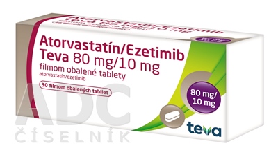 Atorvastatín/Ezetimib Teva 80 mg/10 mg