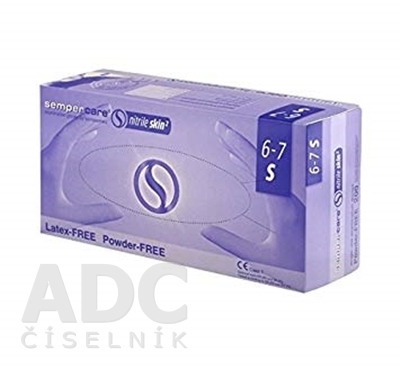 Sempercare Vyšetrovacie rukavice nitril skin2