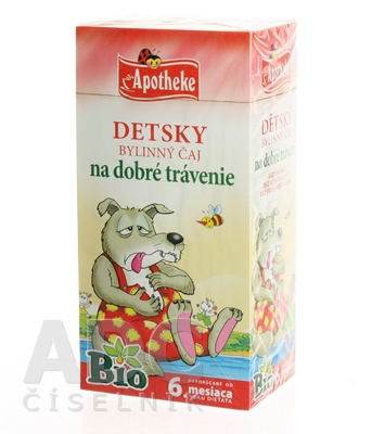 APOTHEKE BIO DETSKÝ BYLINNÝ ČAJ NA DOBRÉ TRÁVENIE