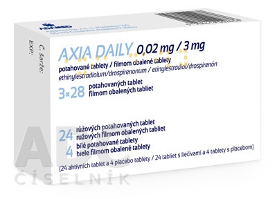 AXIA DAILY 0,02 mg/3 mg filmom obalené tablety